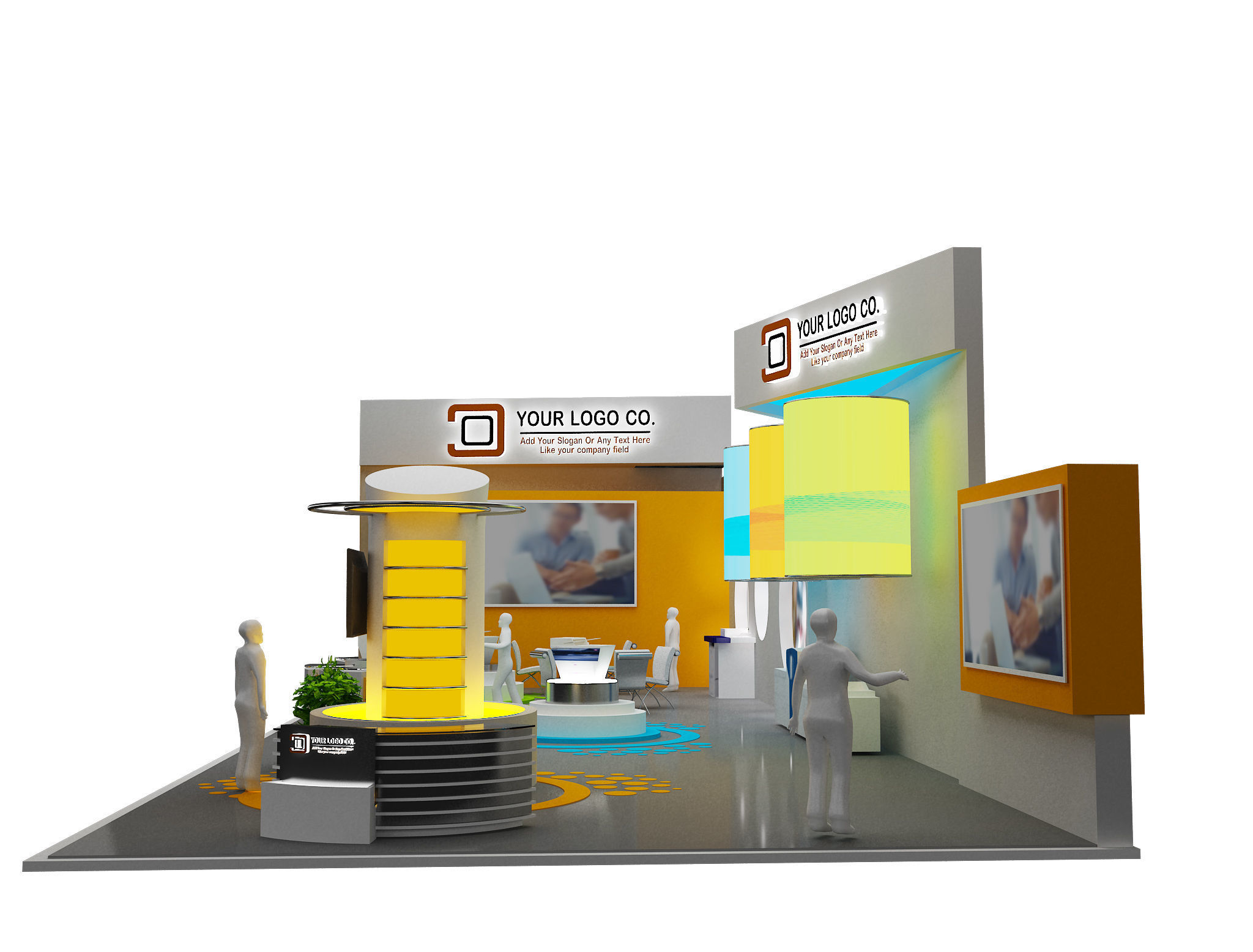 Booth Exhibition Stand a465e 3D model_8