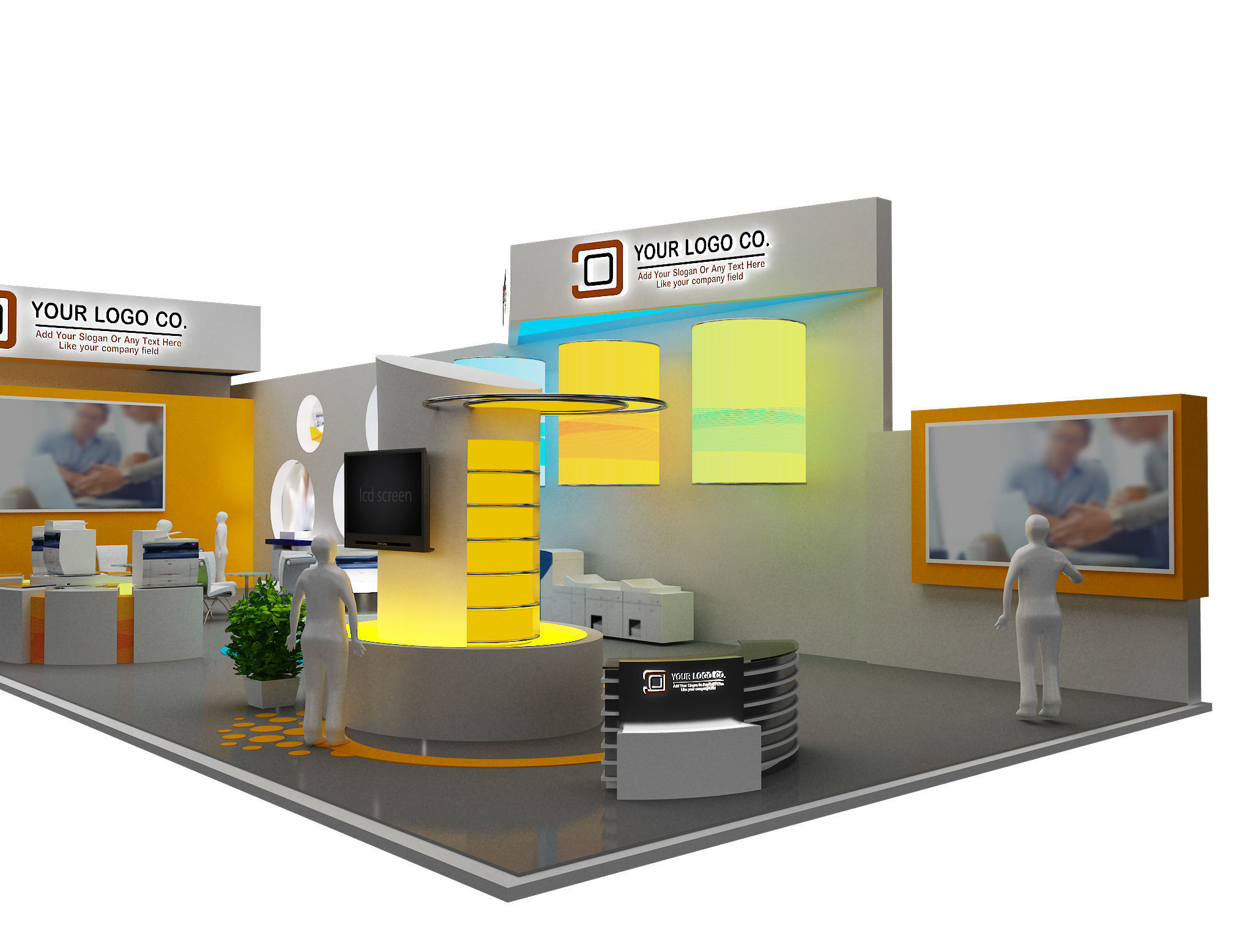 Booth Exhibition Stand a465e 3D model_18
