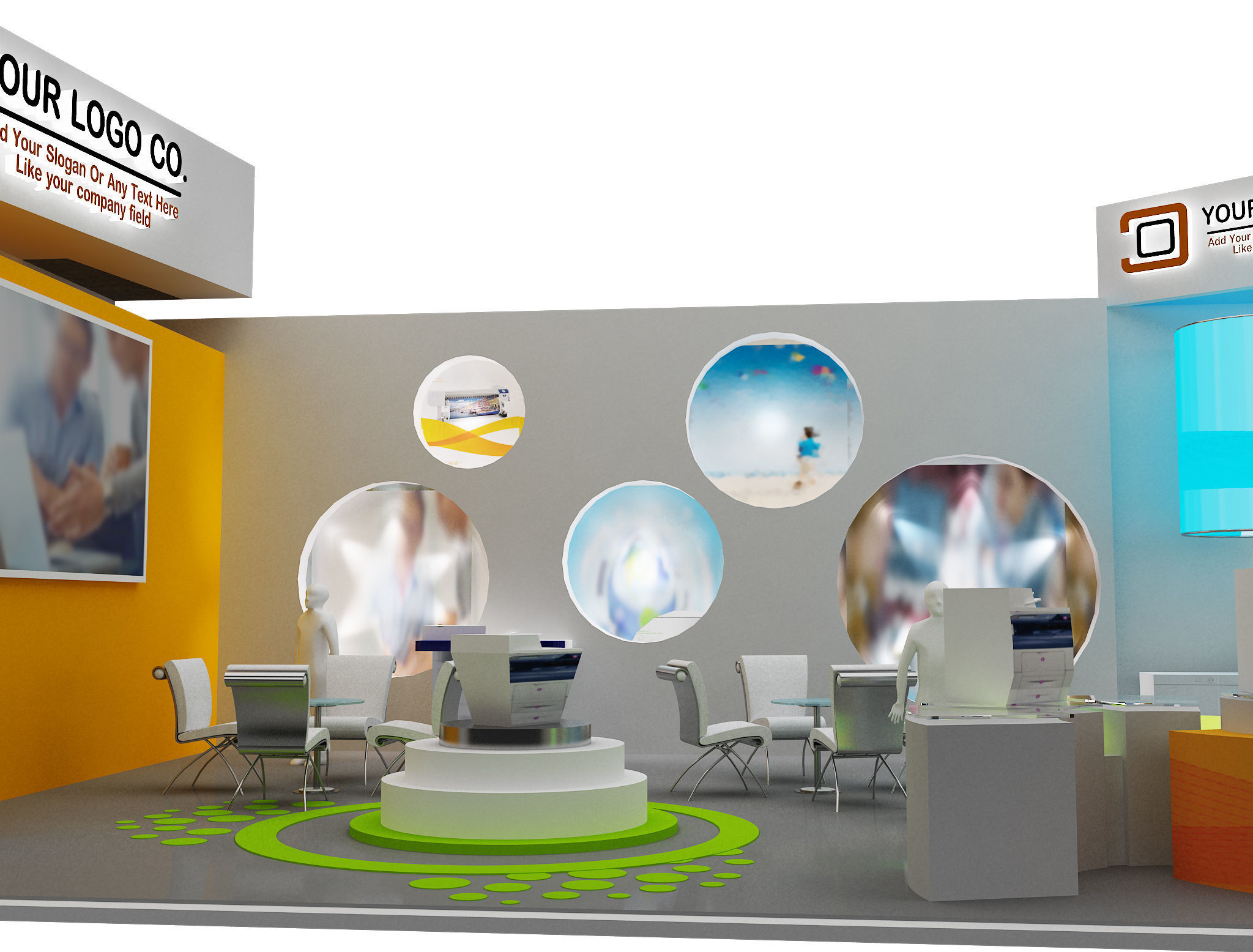 Booth Exhibition Stand a465e 3D model_12