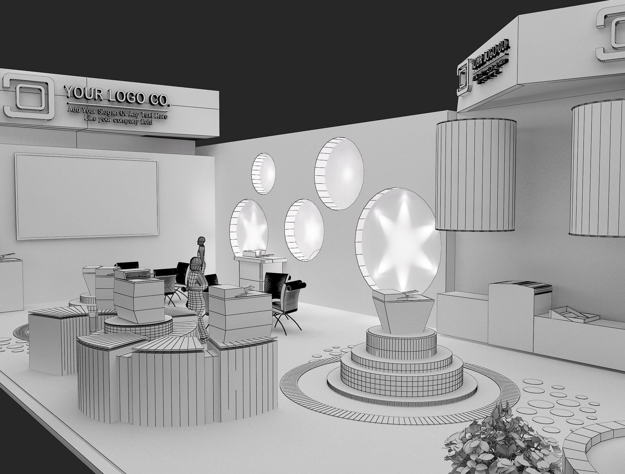 Booth Exhibition Stand a465e 3D model_25