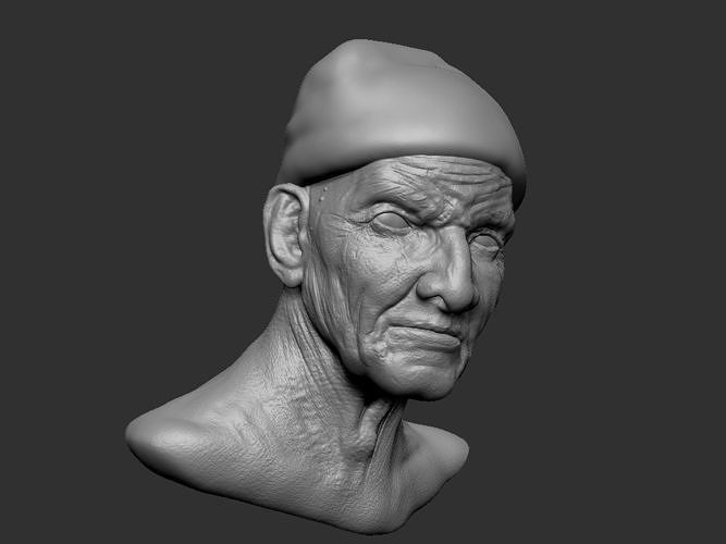 Male face sculpt Free 3D print model
