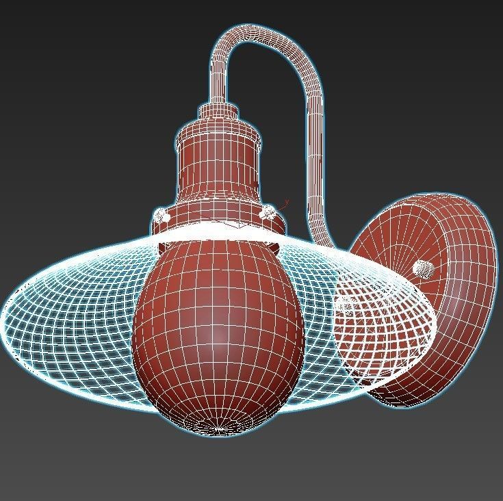 ludacris-3513-1w light wall sconce in antique copper 3D model_3