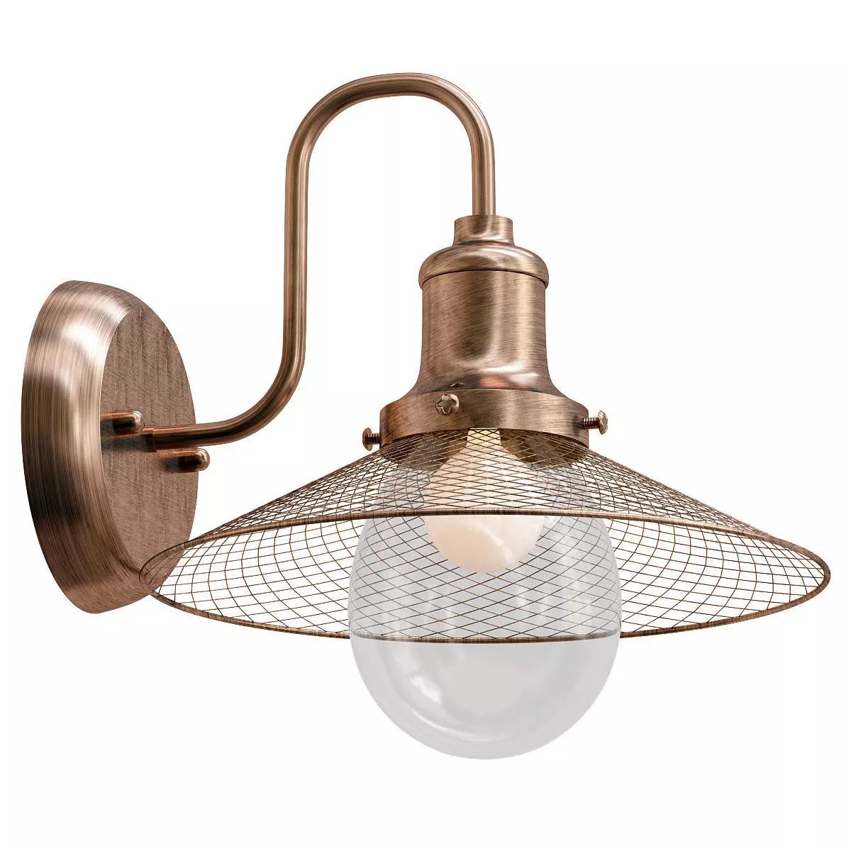 ludacris-3513-1w light wall sconce in antique copper 3D model_0