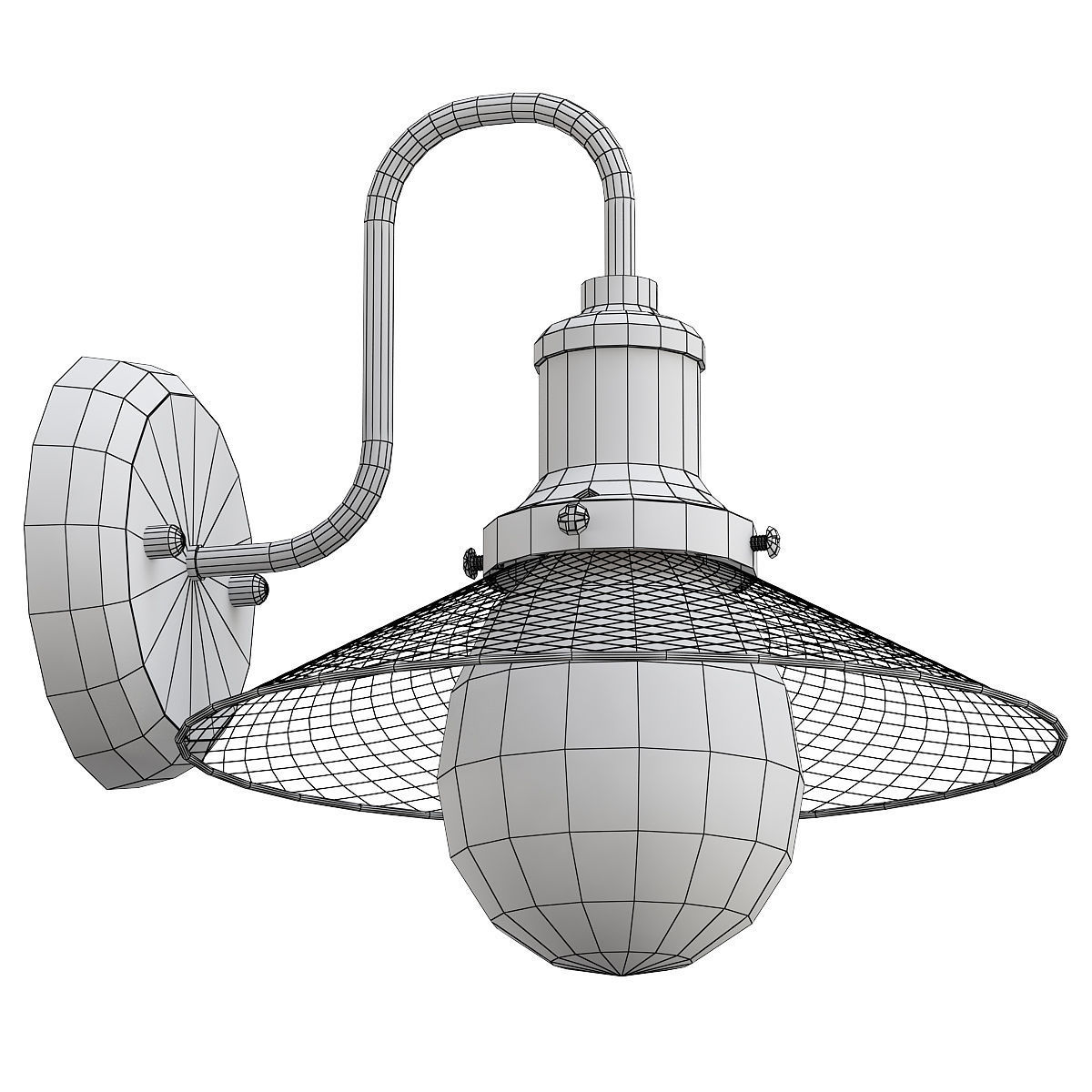 ludacris-3513-1w light wall sconce in antique copper 3D model_1