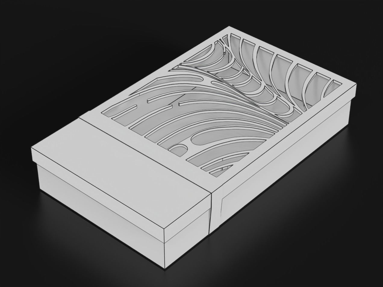 Stylized Box 1 Low-poly 3D model_6