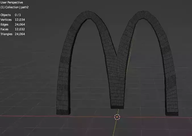 McDonald 3D Logo  Low-poly 3D model