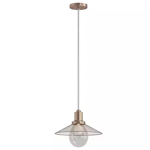ludacris-3513-1w copper pendant light with clear glass shade