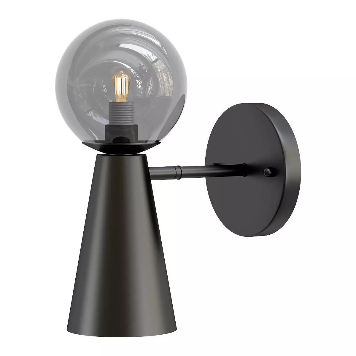 halley-10046w wall light with glass globe 3D model