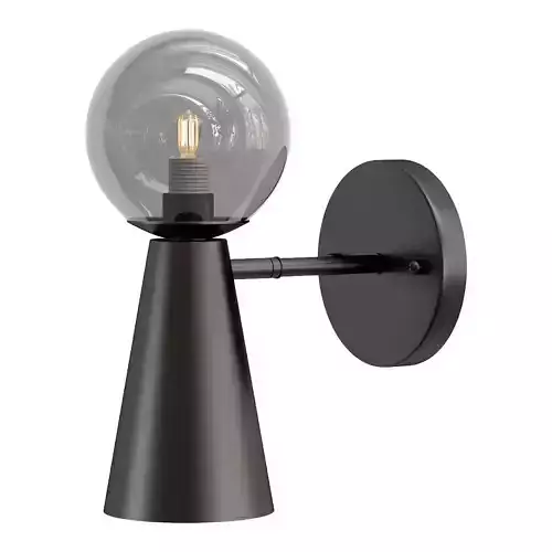 halley-10046w wall light with glass globe