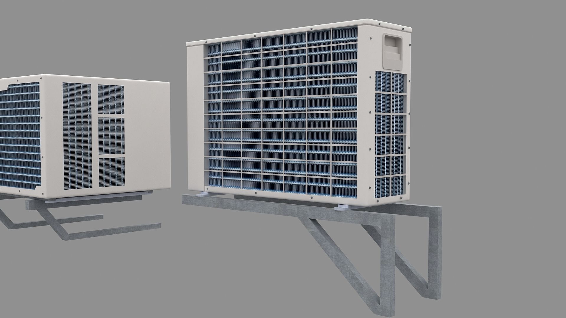 Air Conditioner Window Outdoor Low-poly 3D model_21
