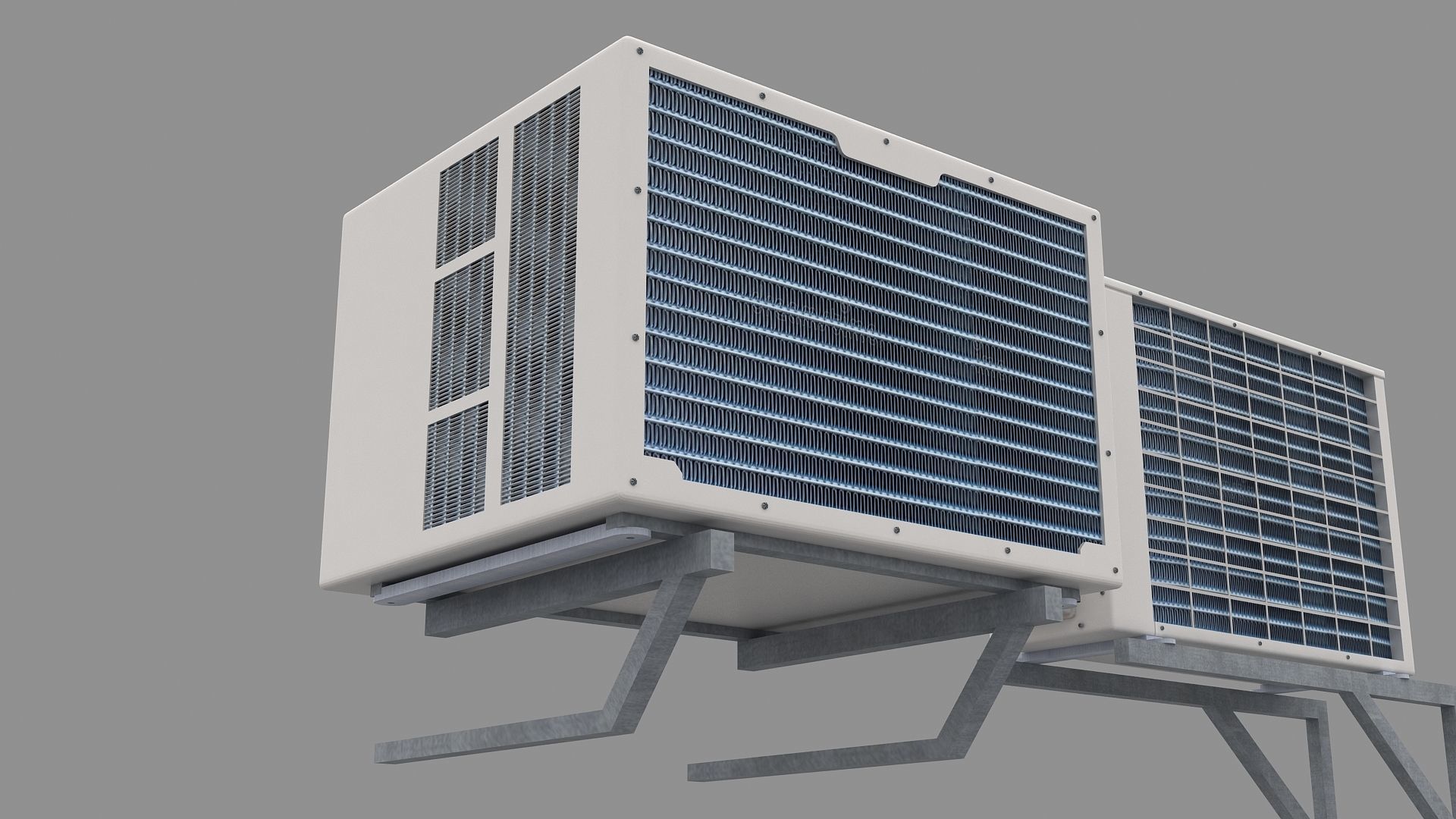 Air Conditioner Window Outdoor Low-poly 3D model_25