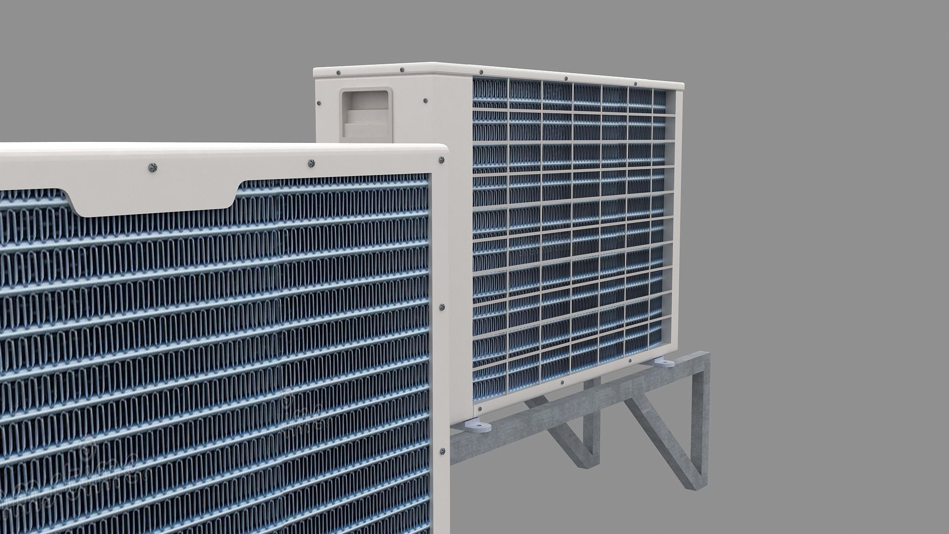 Air Conditioner Window Outdoor Low-poly 3D model_34