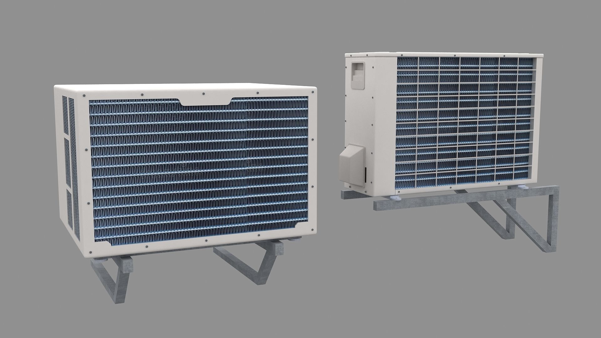 Air Conditioner Window Outdoor Low-poly 3D model_32
