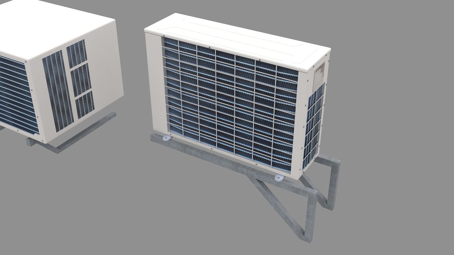 Air Conditioner Window Outdoor Low-poly 3D model_33