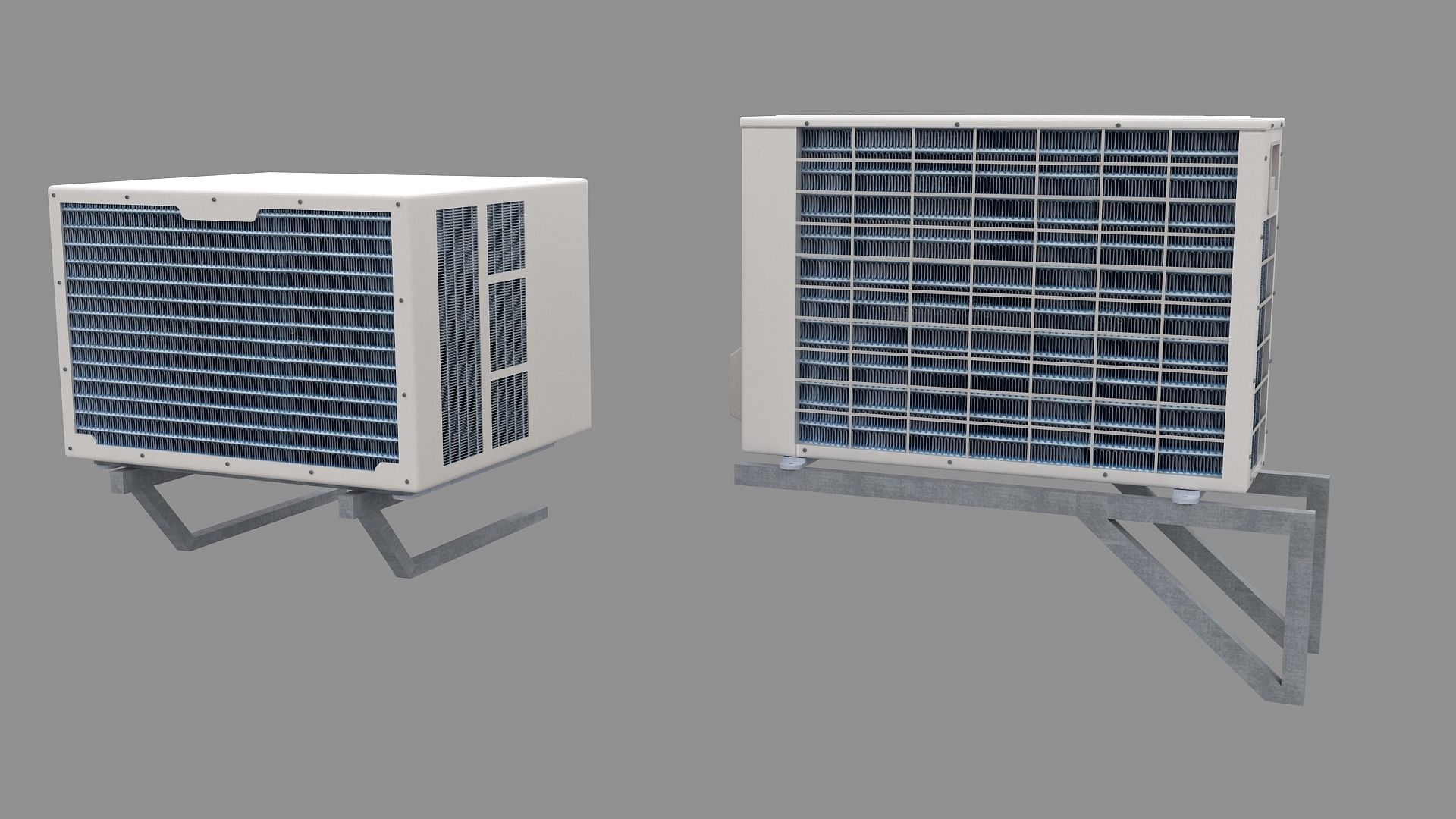 Air Conditioner Window Outdoor Low-poly 3D model_31
