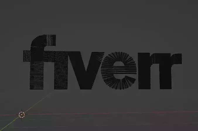 Fiverr 3D Logo Low-poly 3D model