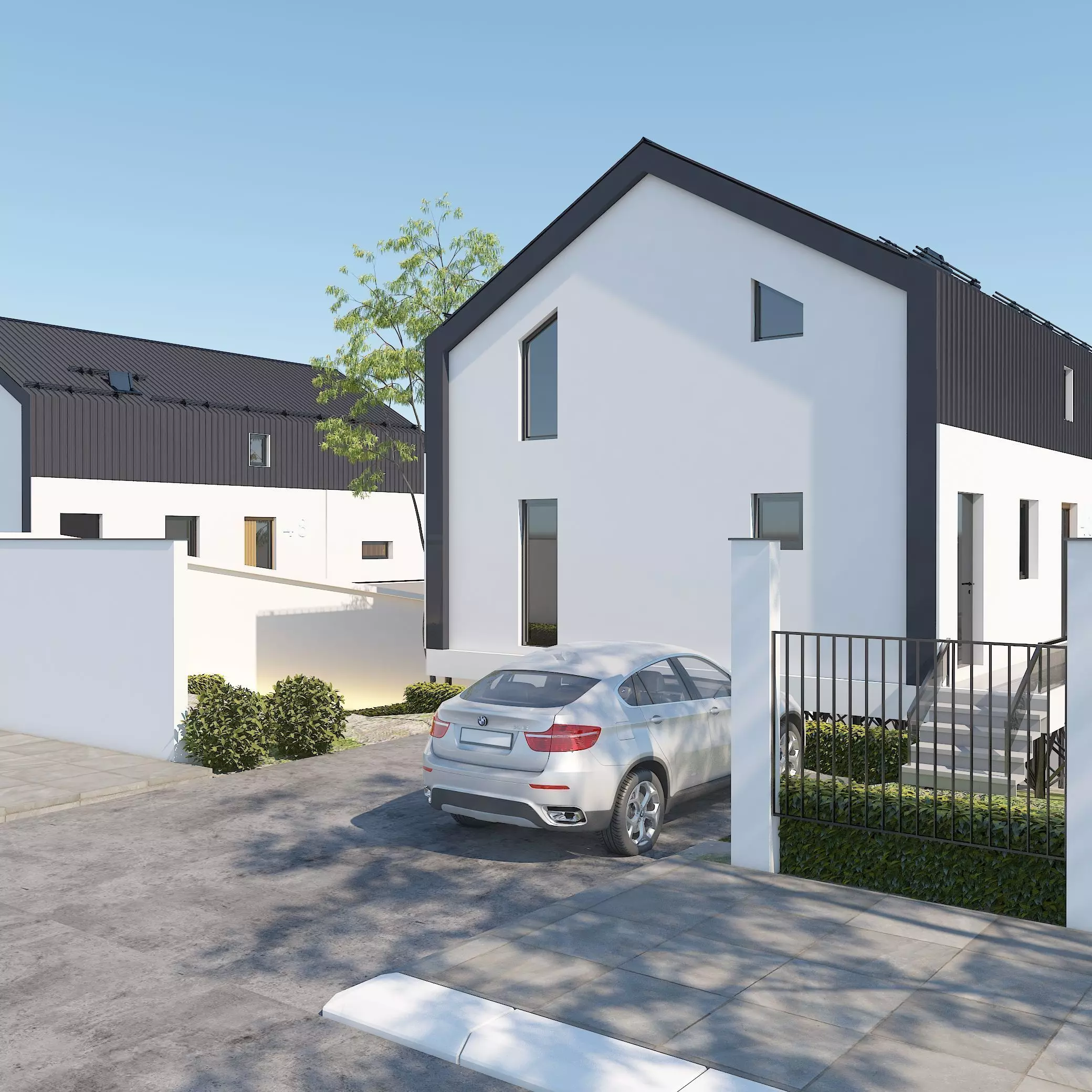 Cottage on the mountain Low-poly 3D model