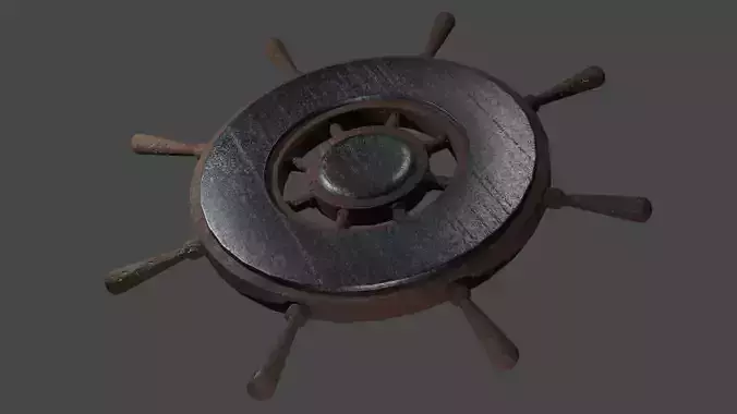 Ships Wheel Low-poly 3D model