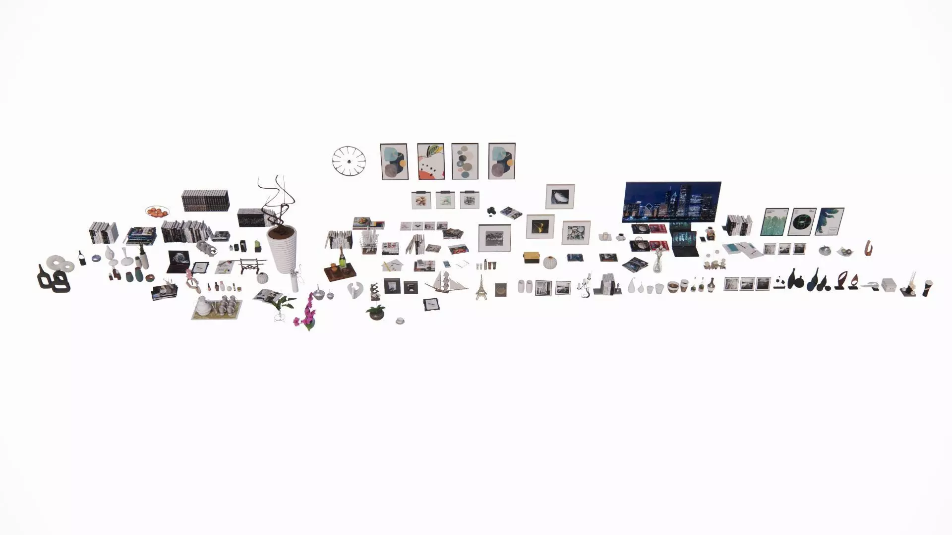 Accessories decoration interior 3d model Part 1 3D model_0