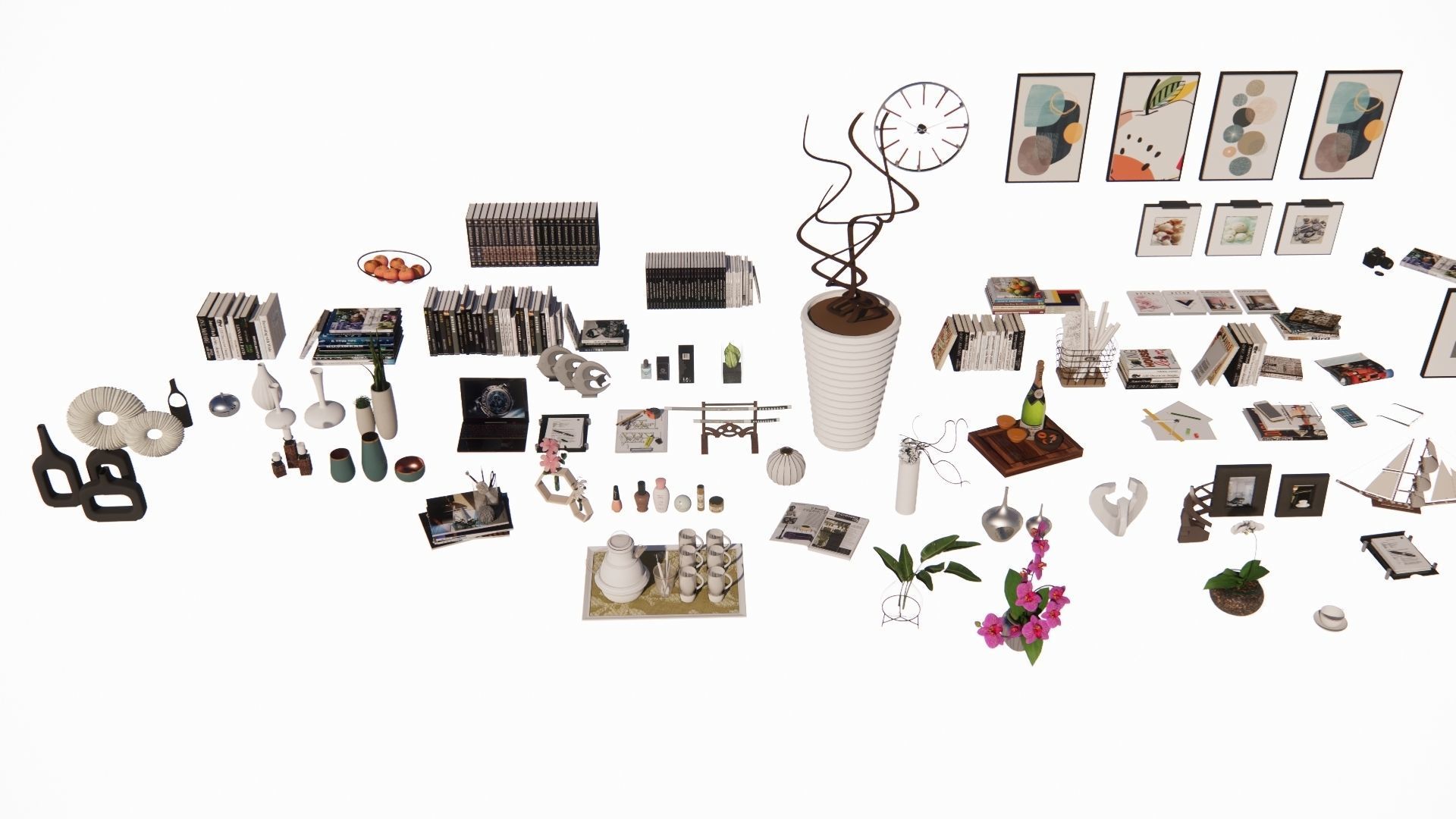 Accessories decoration interior 3d model Part 1 3D model_1