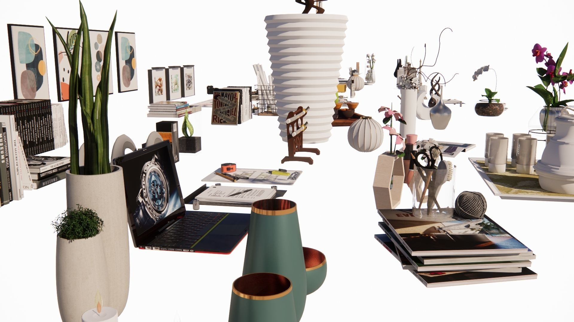 Accessories decoration interior 3d model Part 1 3D model_4