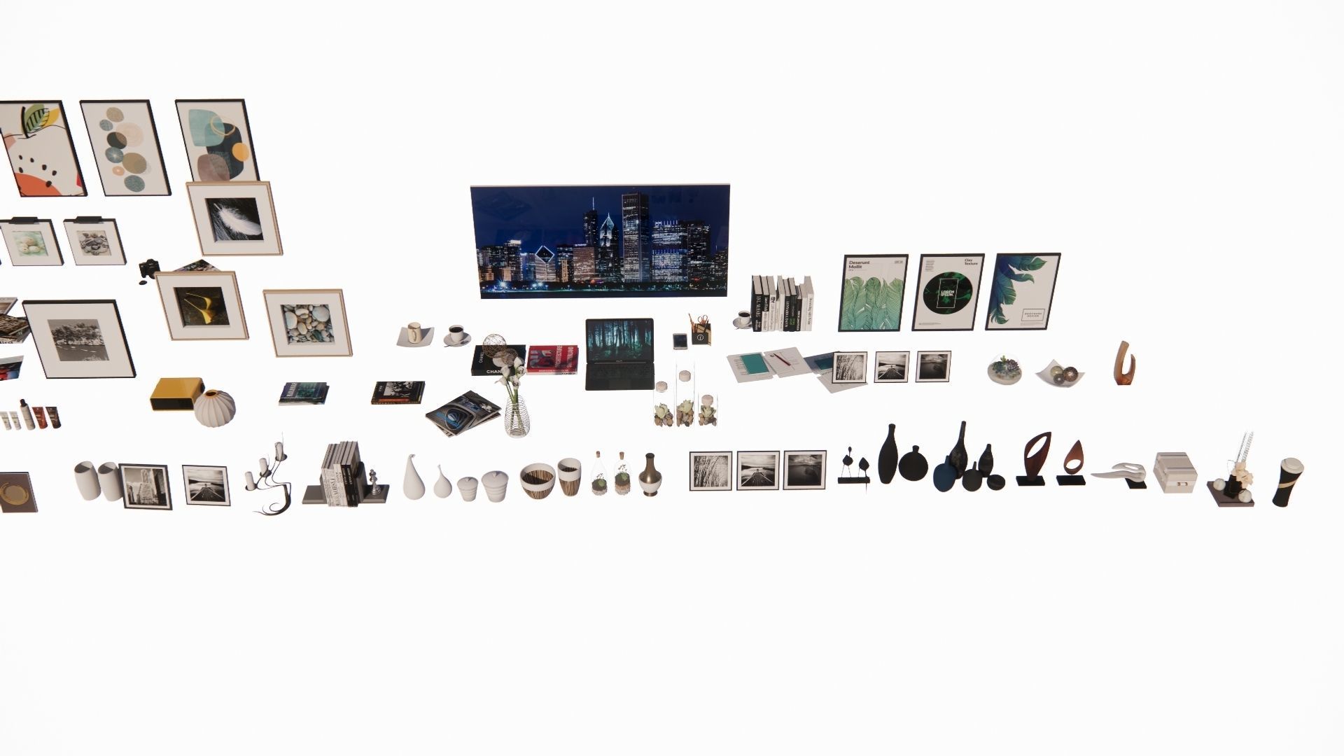 Accessories decoration interior 3d model Part 1 3D model_3