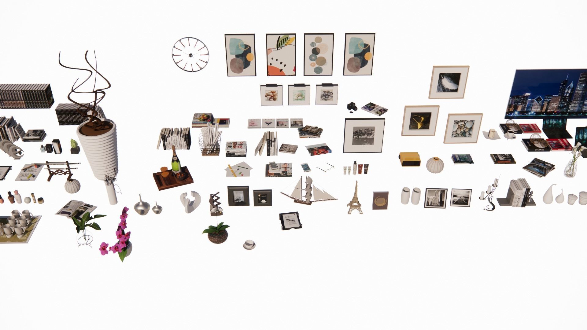 Accessories decoration interior 3d model Part 1 3D model_2