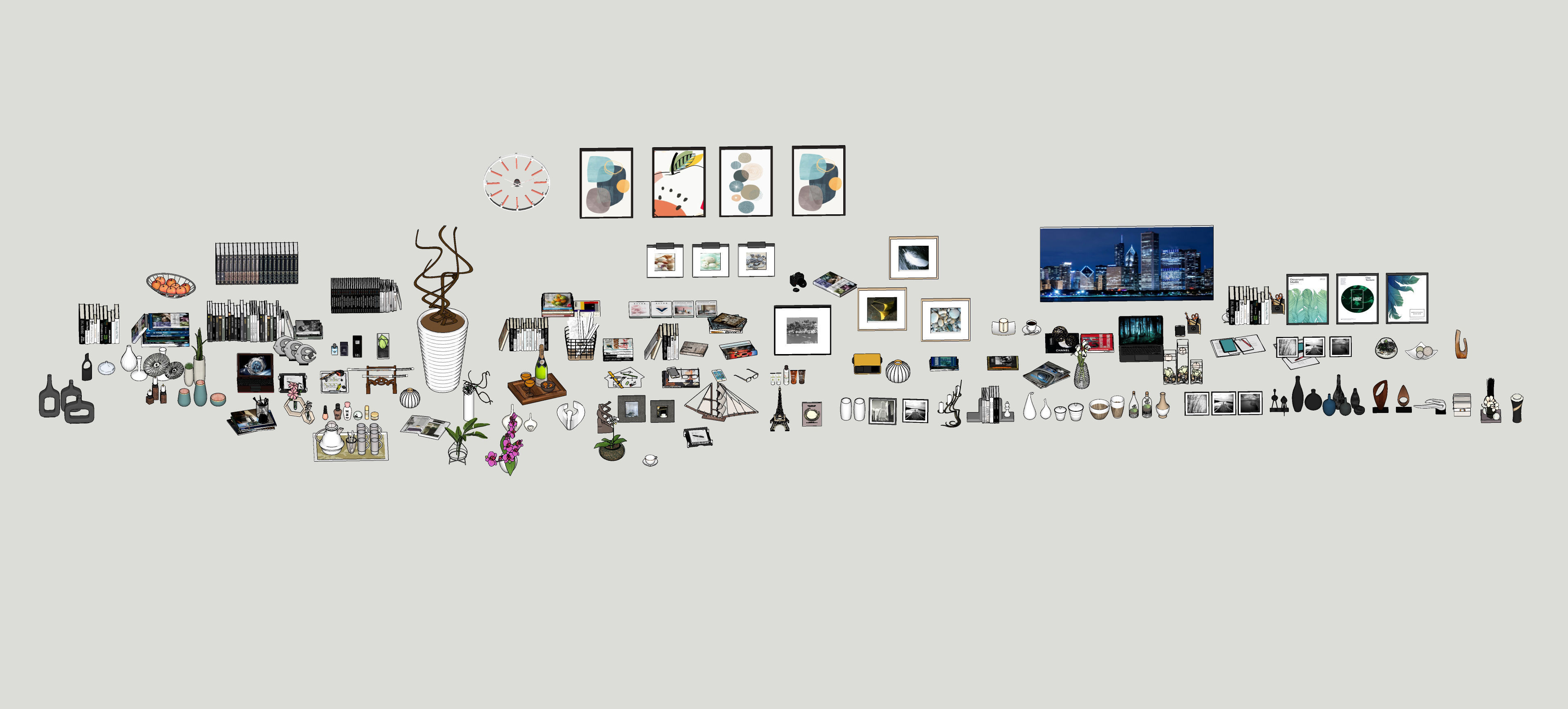 Accessories decoration interior 3d model Part 1 3D model_6