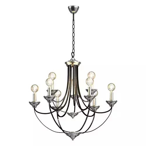 lazzaro chandelier with six lights and metal frame