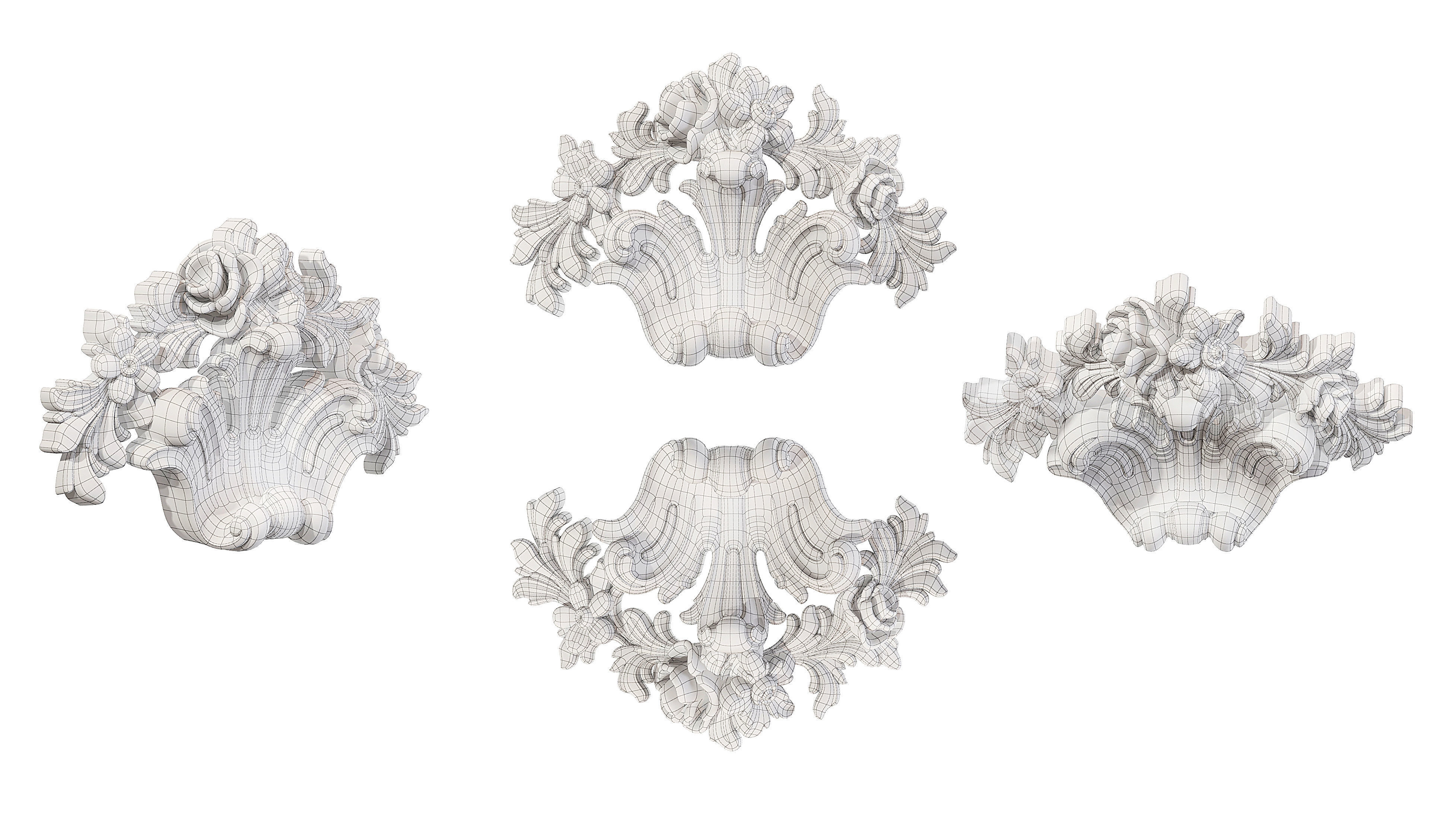 Classic carved 129 3D model_5