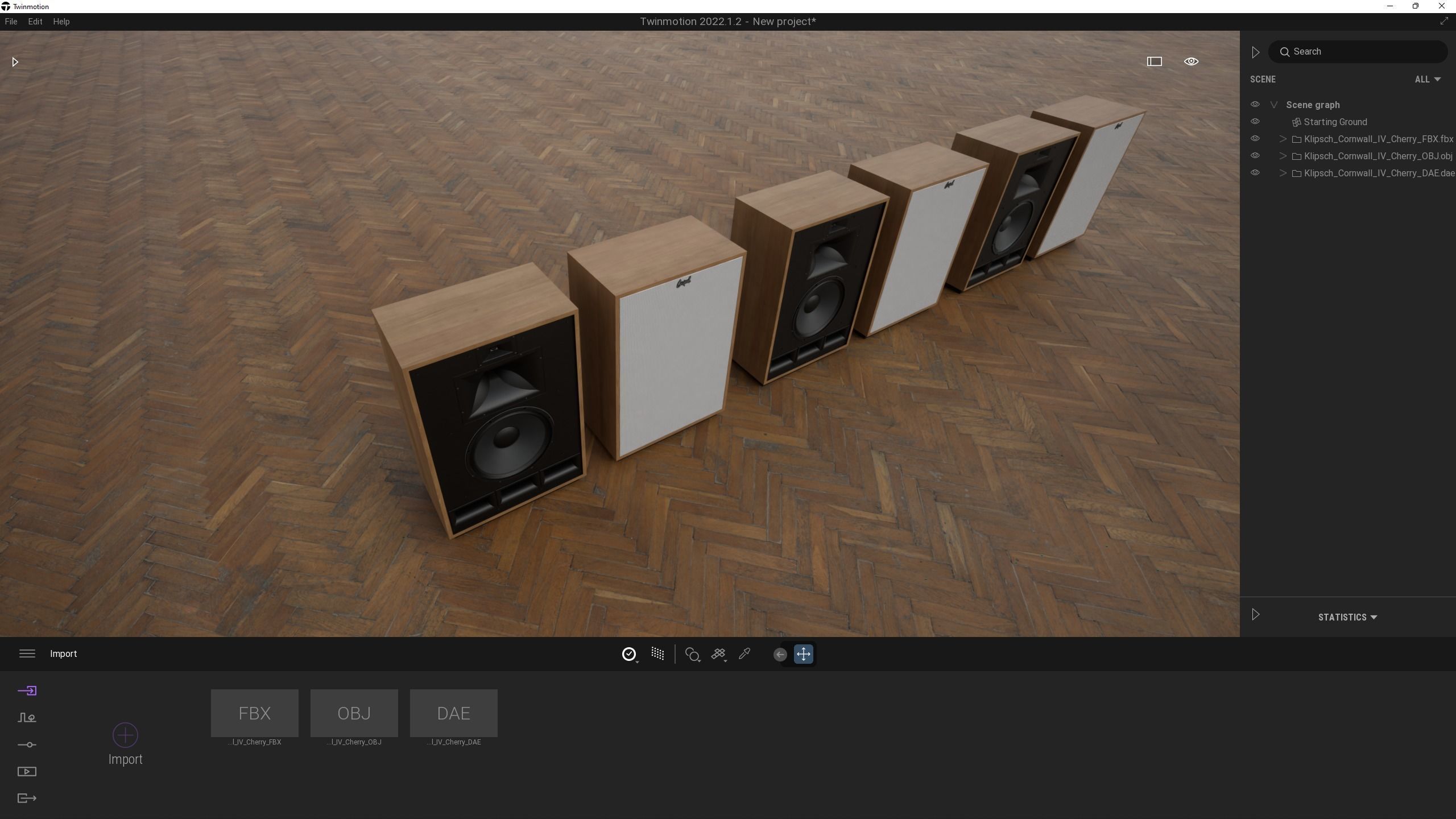 KLIPSCH Cornwall IV Floorstanding Speakers - Cherry 3D model_15