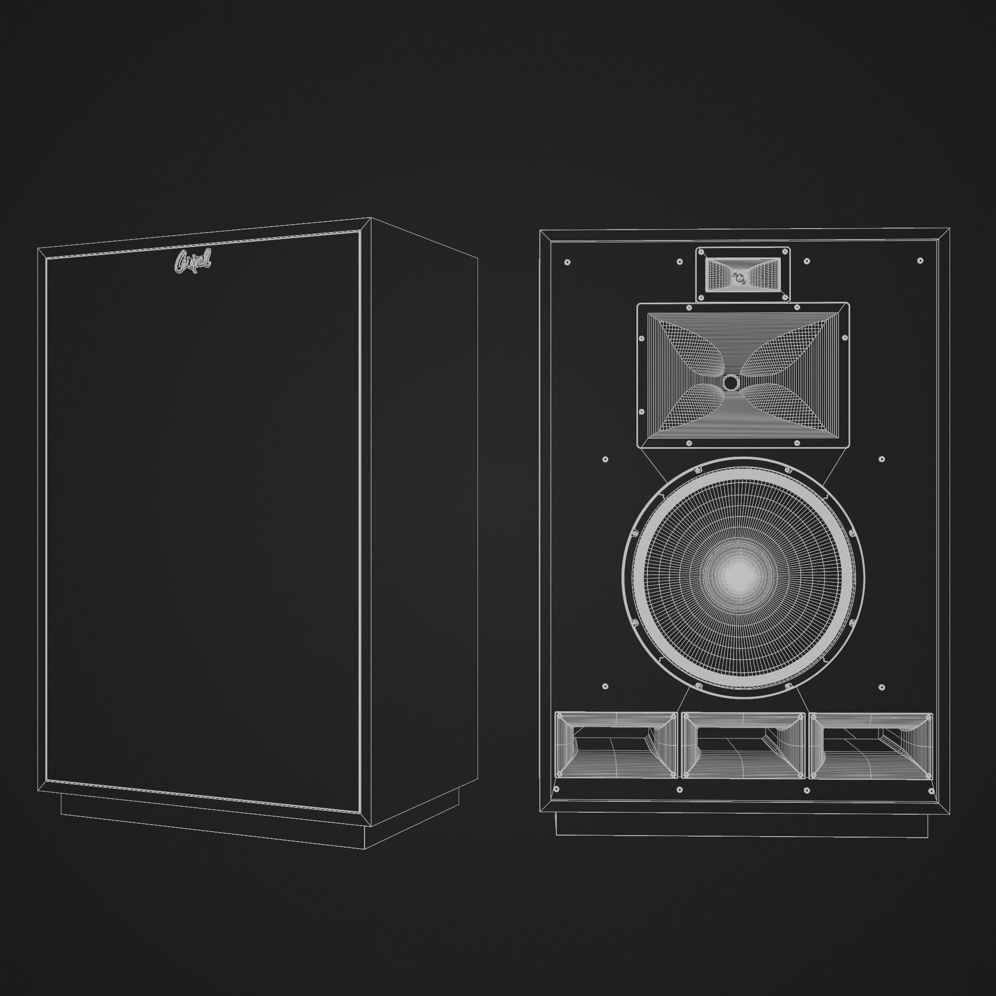 KLIPSCH Cornwall IV Floorstanding Speakers - Cherry 3D model_19