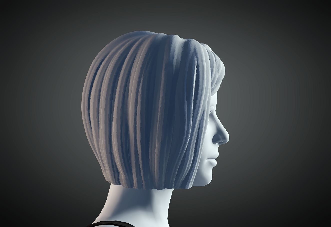 3D Hair style for Female 51 3D model 3D print model_2