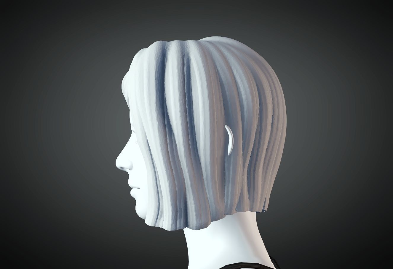 3D Hair style for Female 51 3D model 3D print model_1