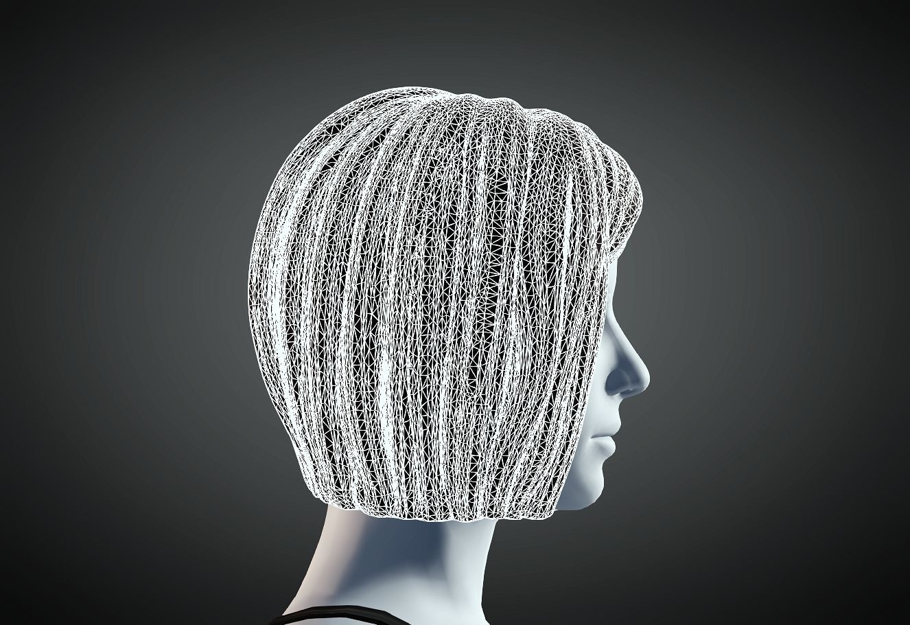 3D Hair style for Female 51 3D model 3D print model_5