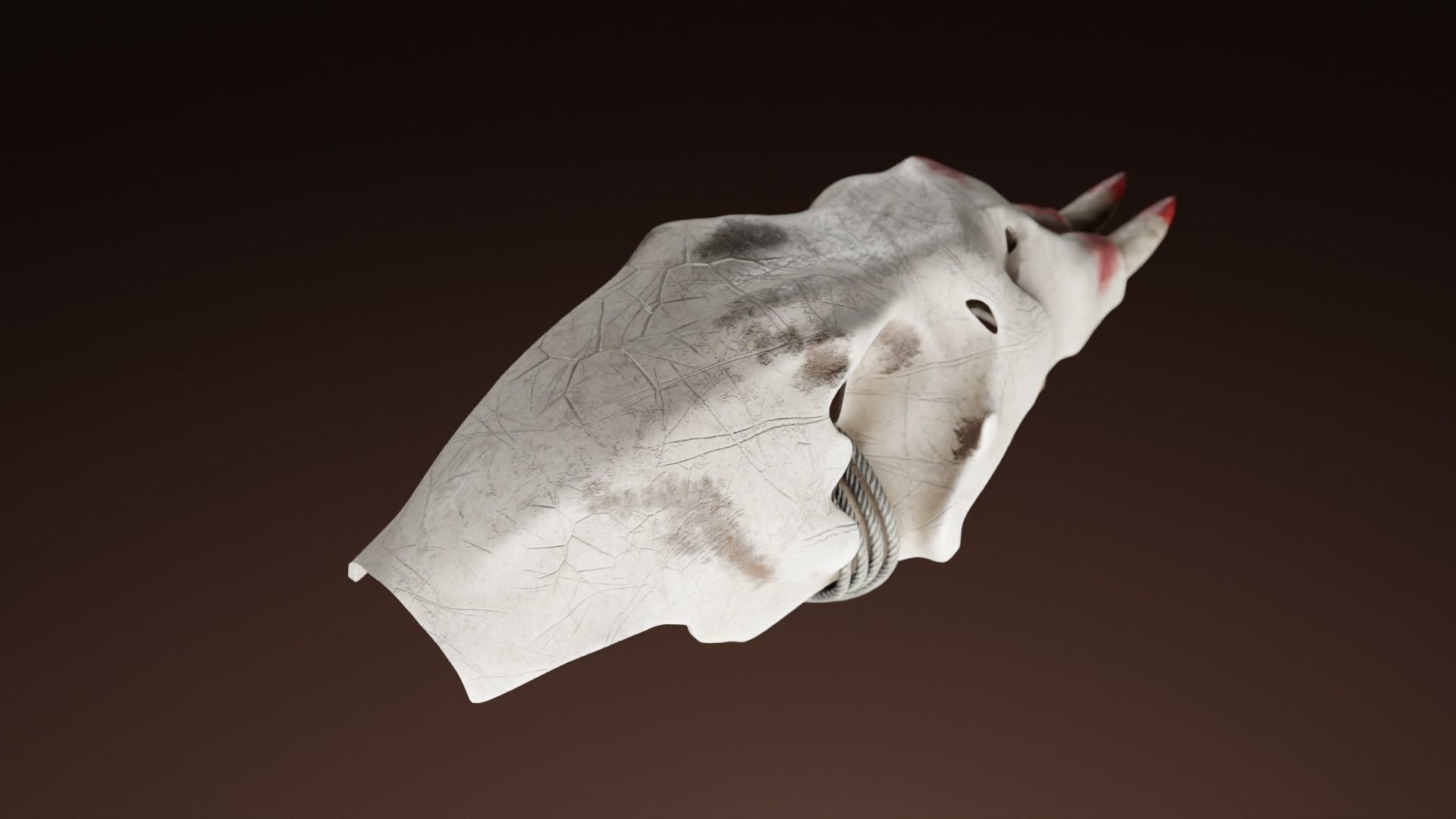 Prehistoric brass knuckles skull Low-poly 3D model_7