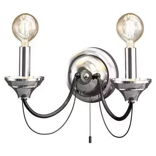 lazzaro two light wall sconce in chrome
