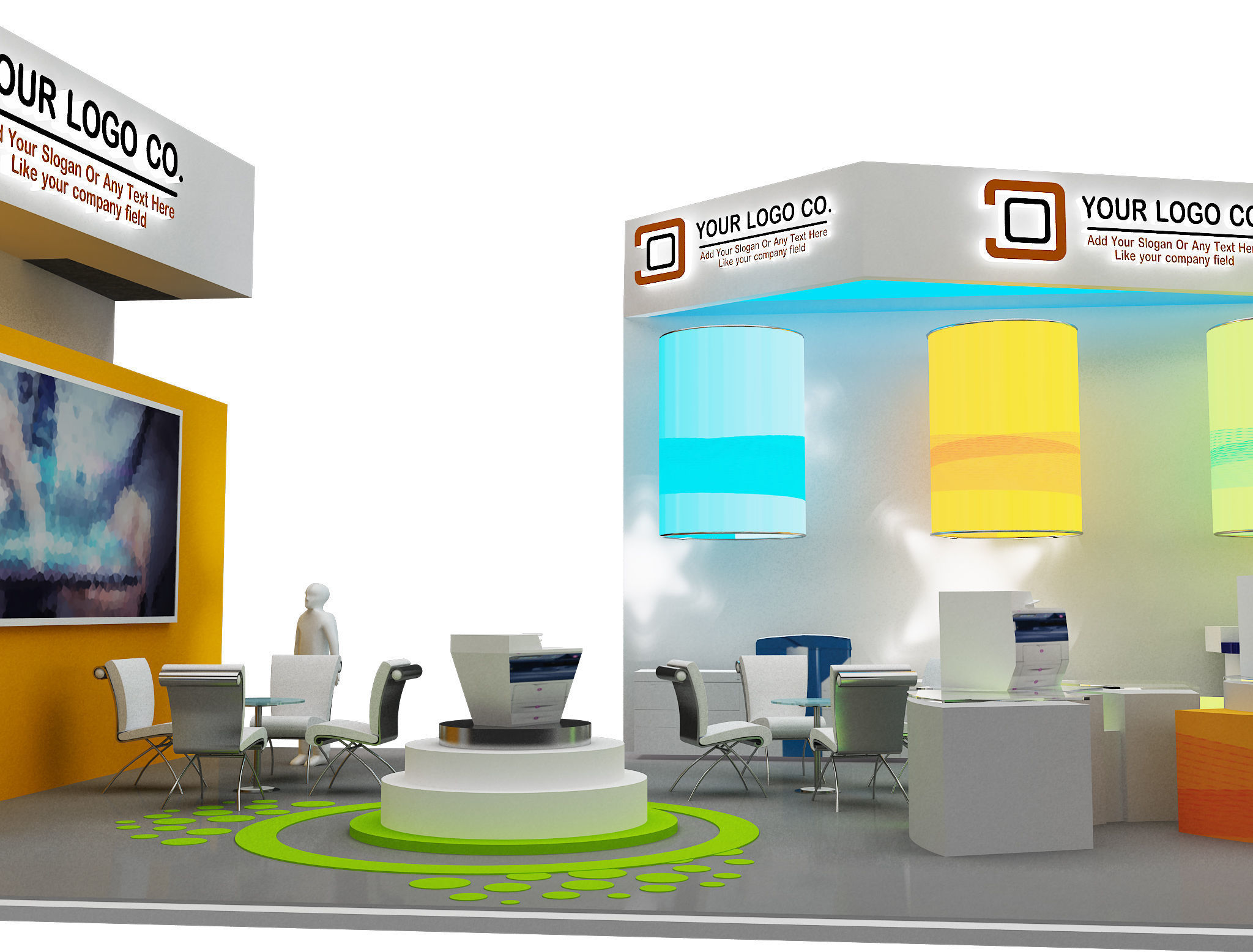 Booth Exhibition Stand a465f 3D model_28