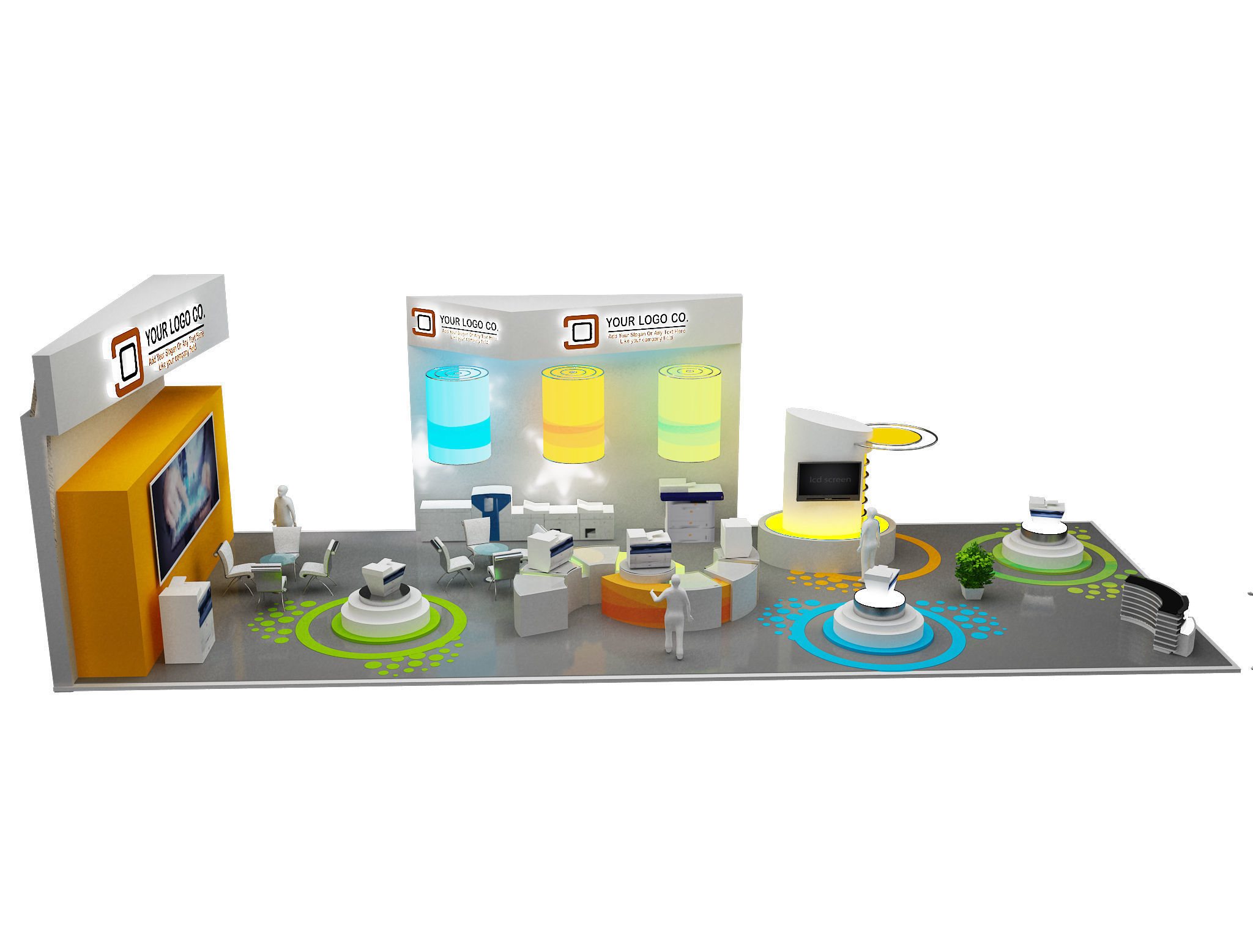 Booth Exhibition Stand a465f 3D model_2