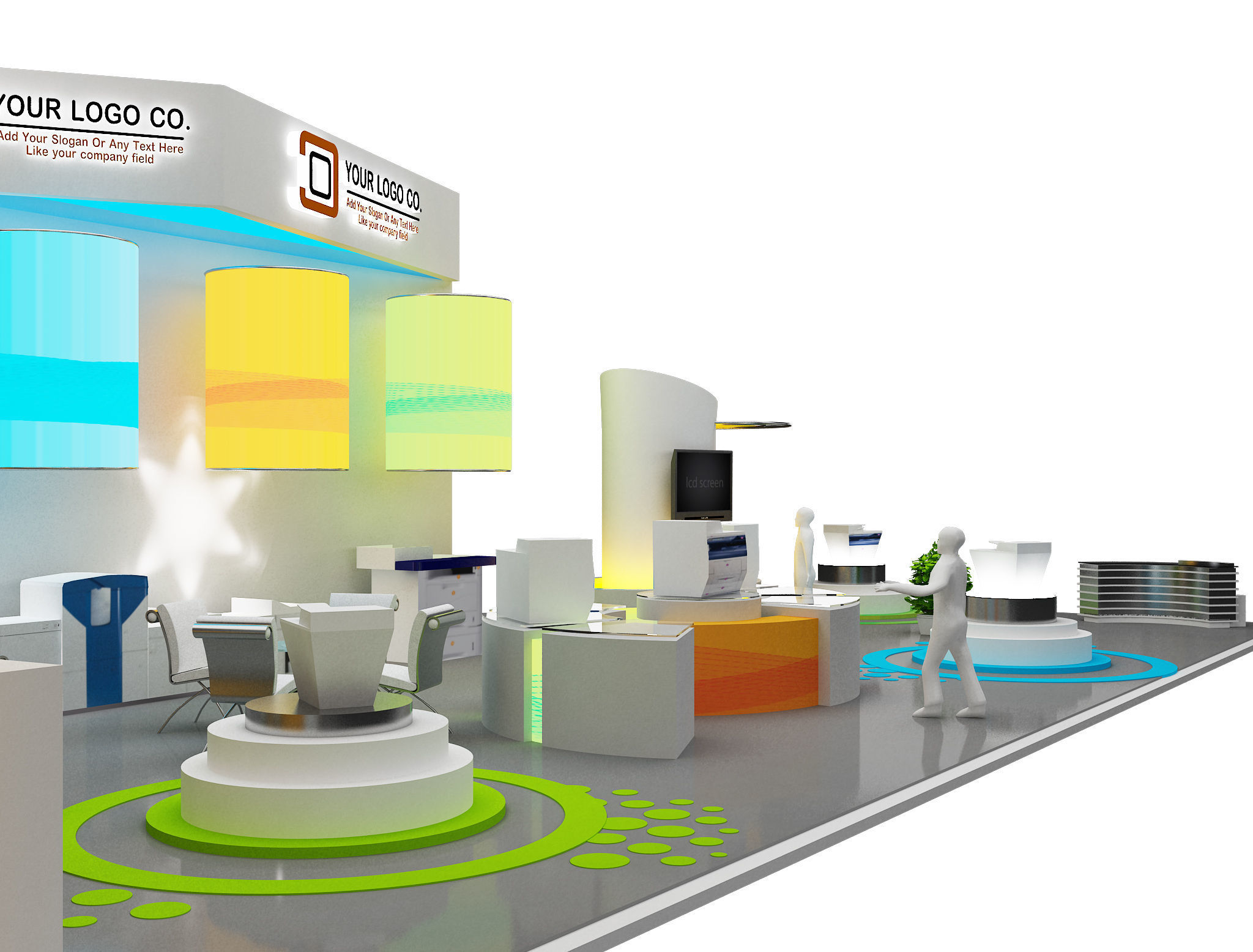 Booth Exhibition Stand a465f 3D model_12