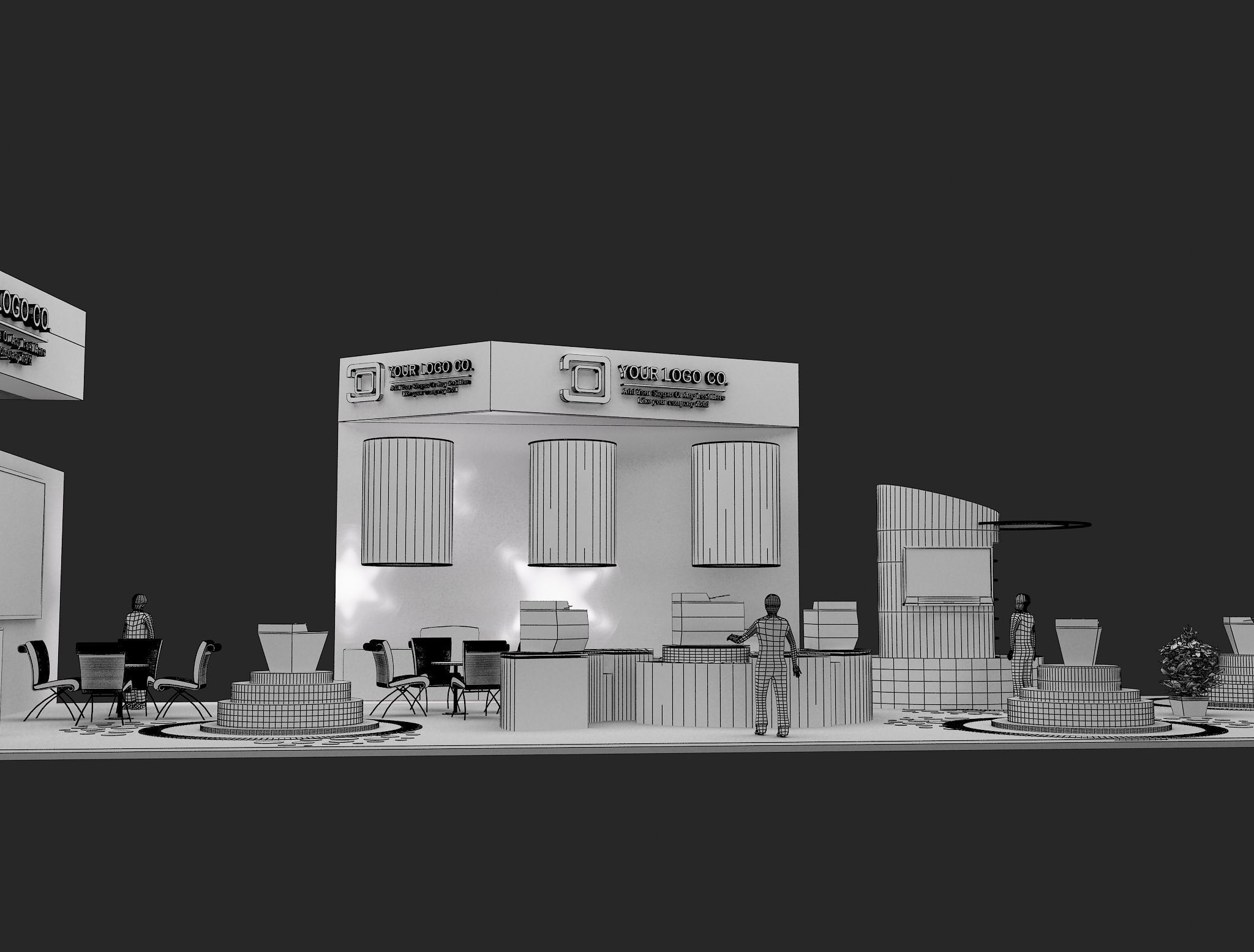 Booth Exhibition Stand a465f 3D model_9