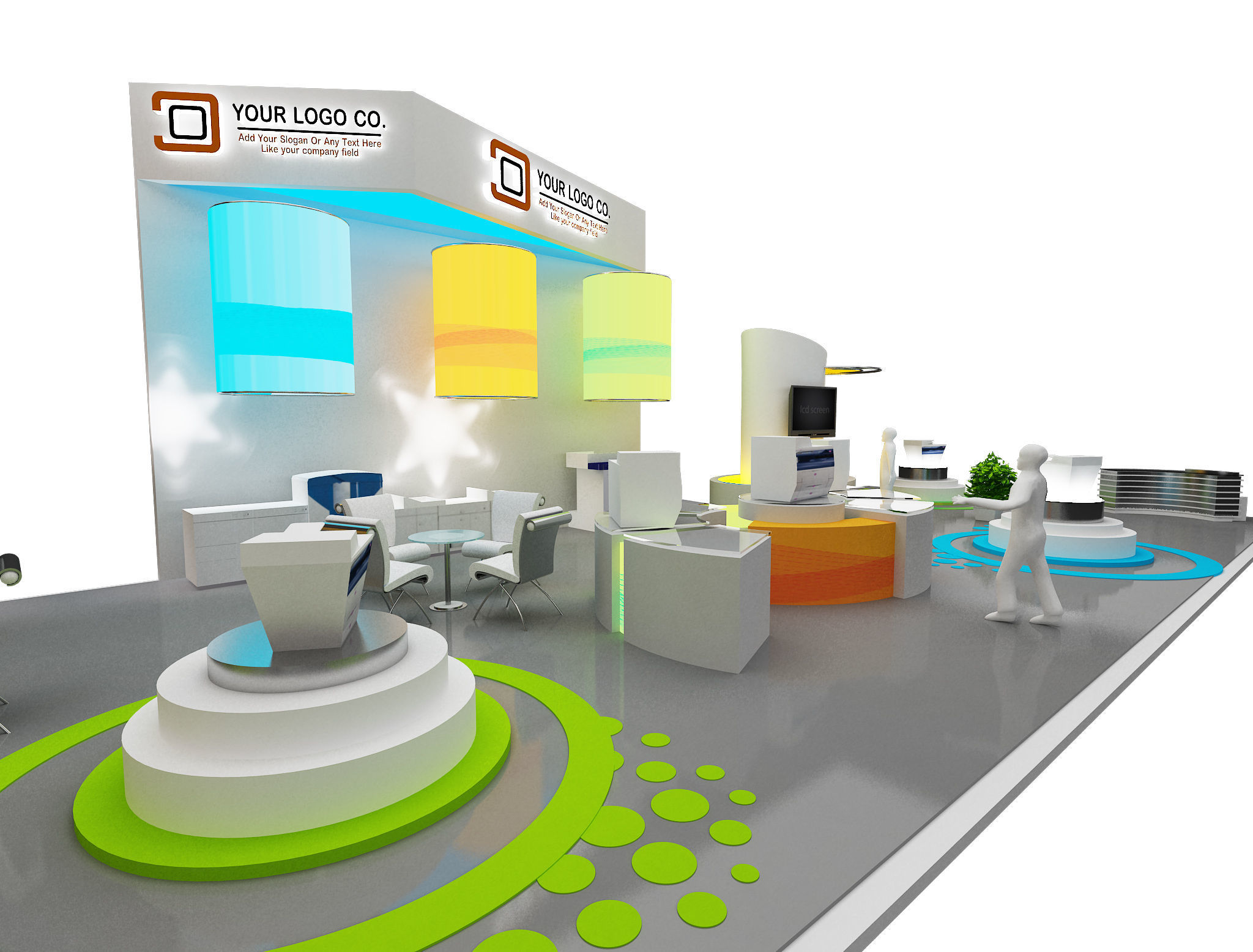 Booth Exhibition Stand a465f 3D model_10