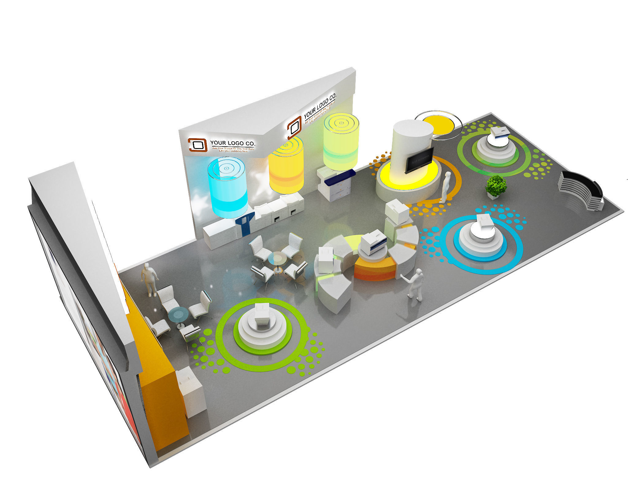 Booth Exhibition Stand a465f 3D model_20