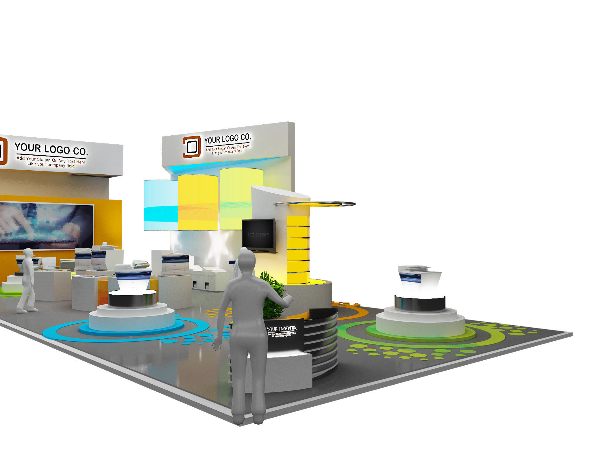 Booth Exhibition Stand a465f 3D model_6