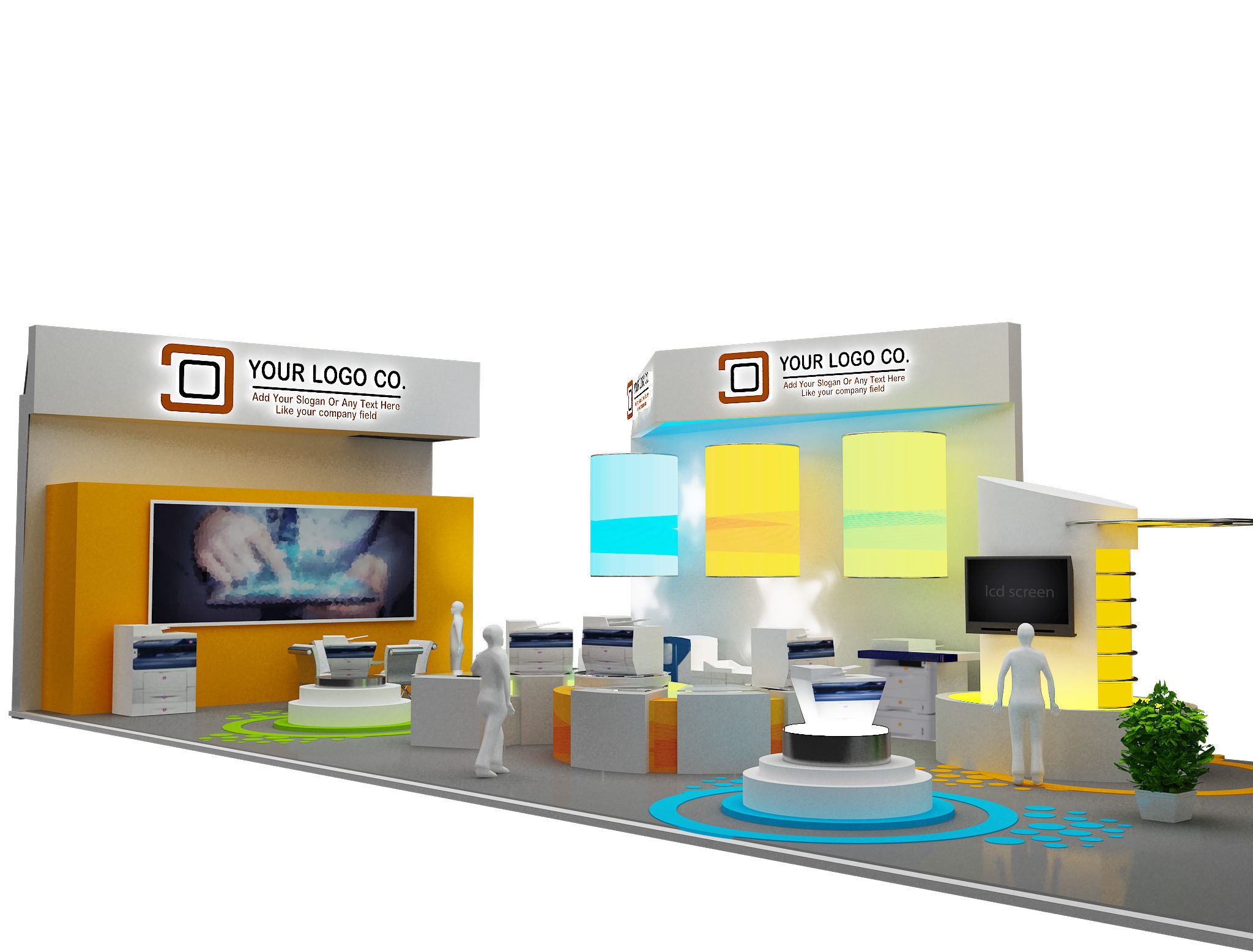 Booth Exhibition Stand a465f 3D model_16