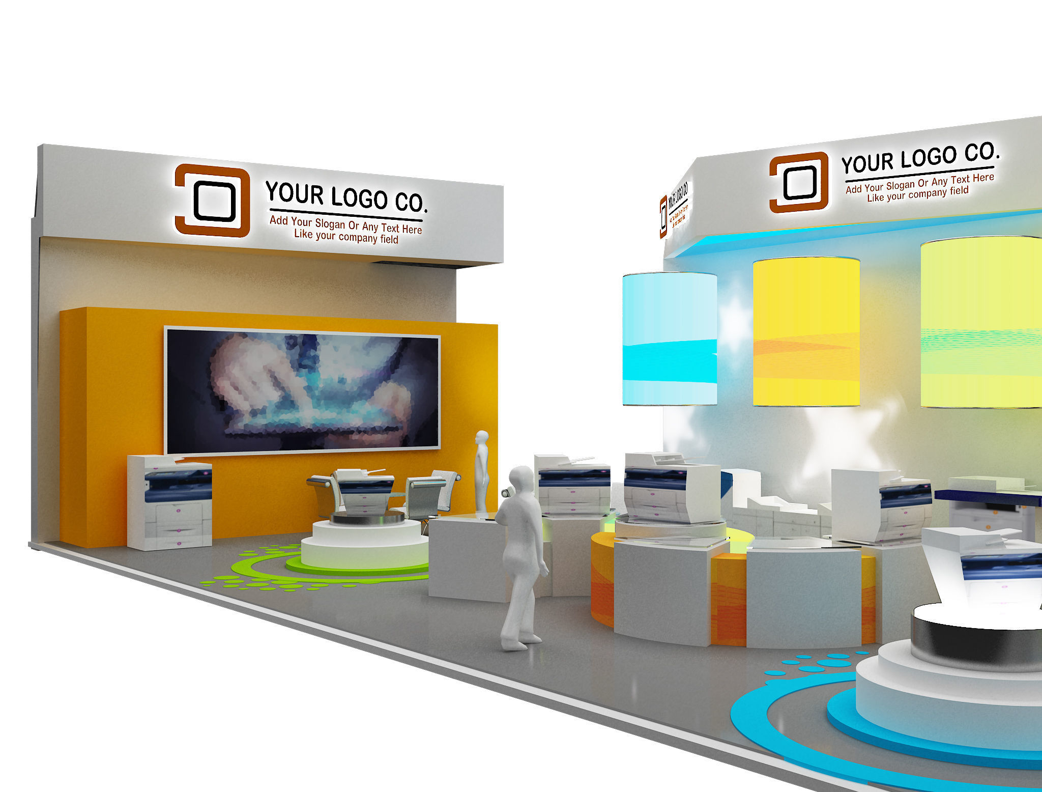 Booth Exhibition Stand a465f 3D model_22
