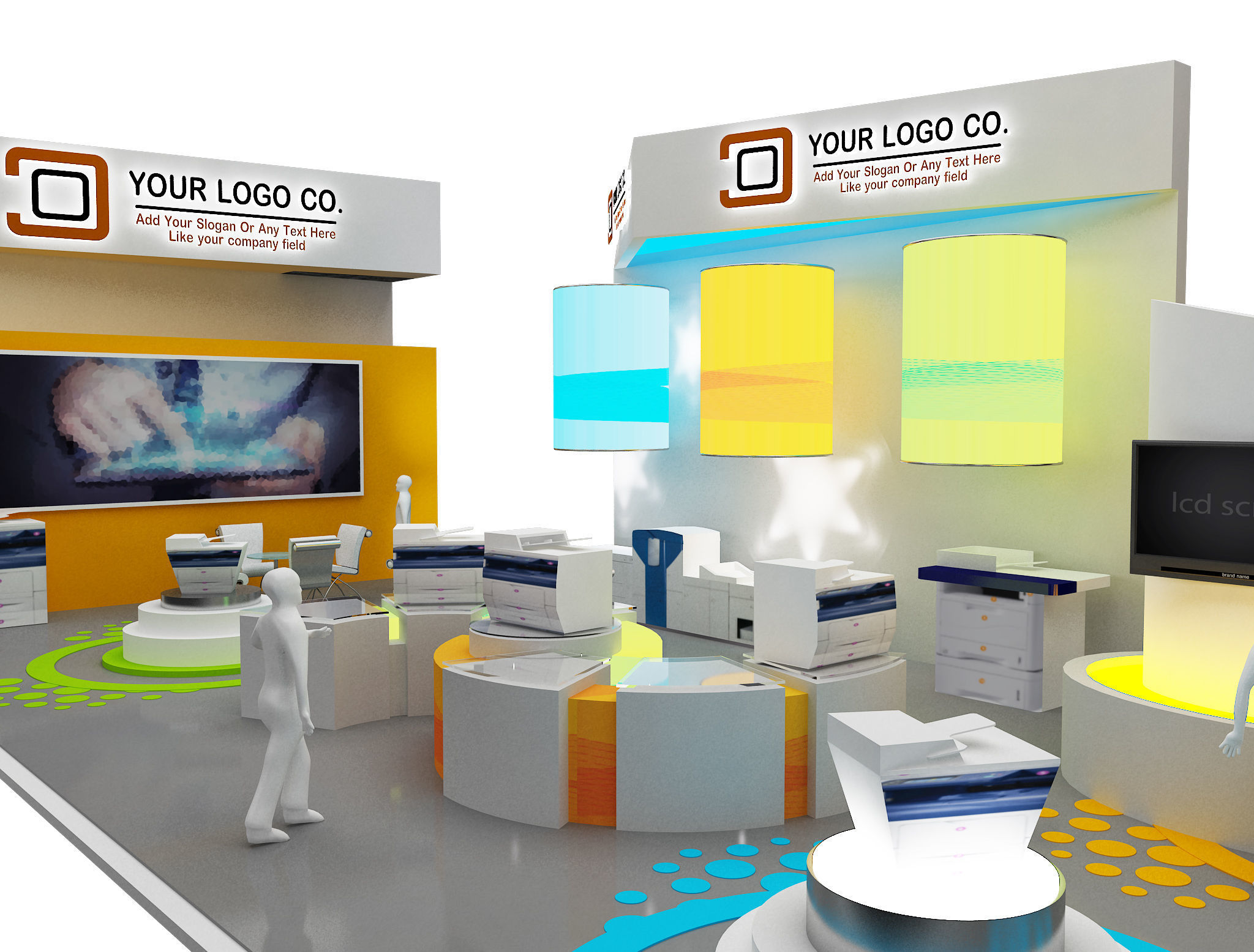 Booth Exhibition Stand a465f 3D model_26