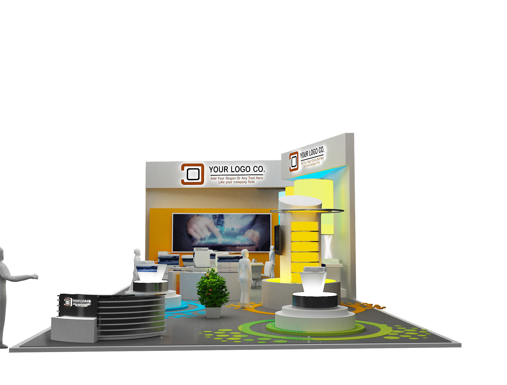 Booth Exhibition Stand a465f 3D model_14
