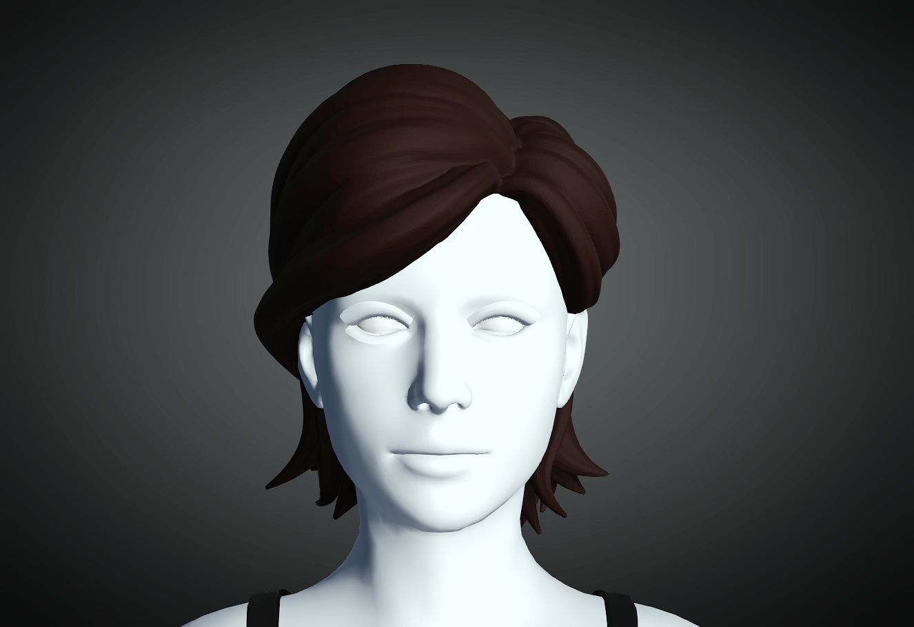 3D Hair style for Female 53 3D model 3D print model_3