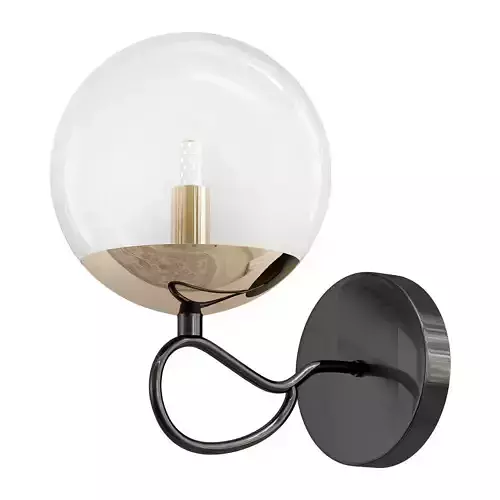medison wall light with glass globe